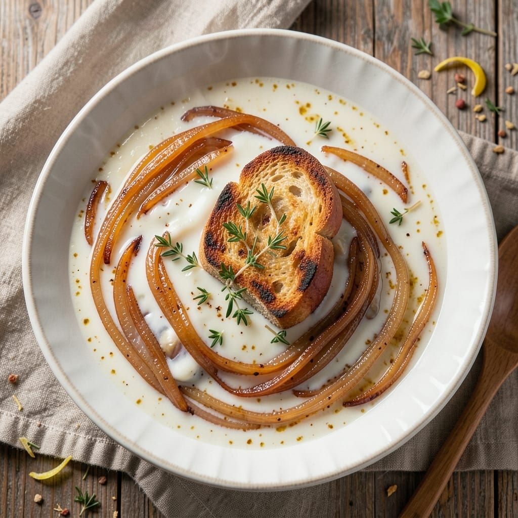99 French Onion Soup Recipe: Crispy Gruyère Crown Over Creamy Broth