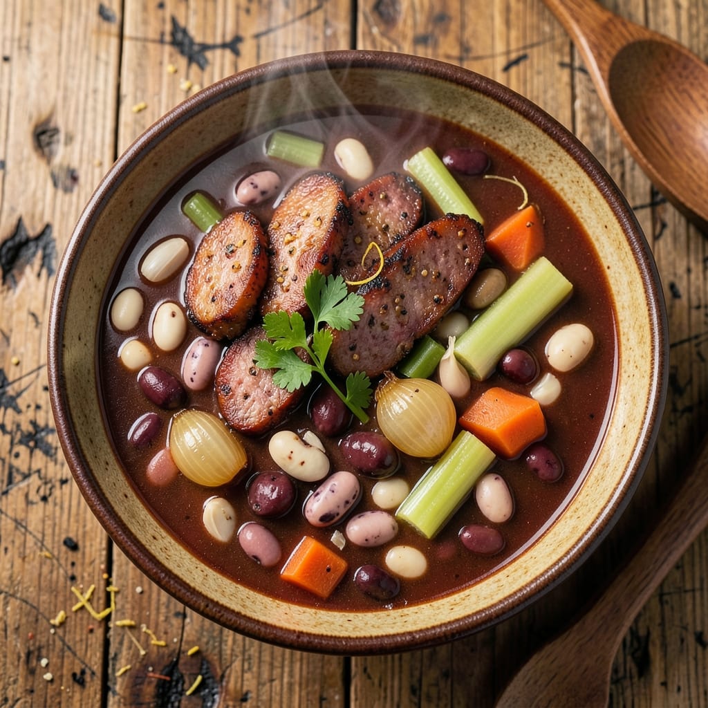 16 Bean Soup Recipe with Sausage: Smoky Sausage and Pantry Bean Symphony