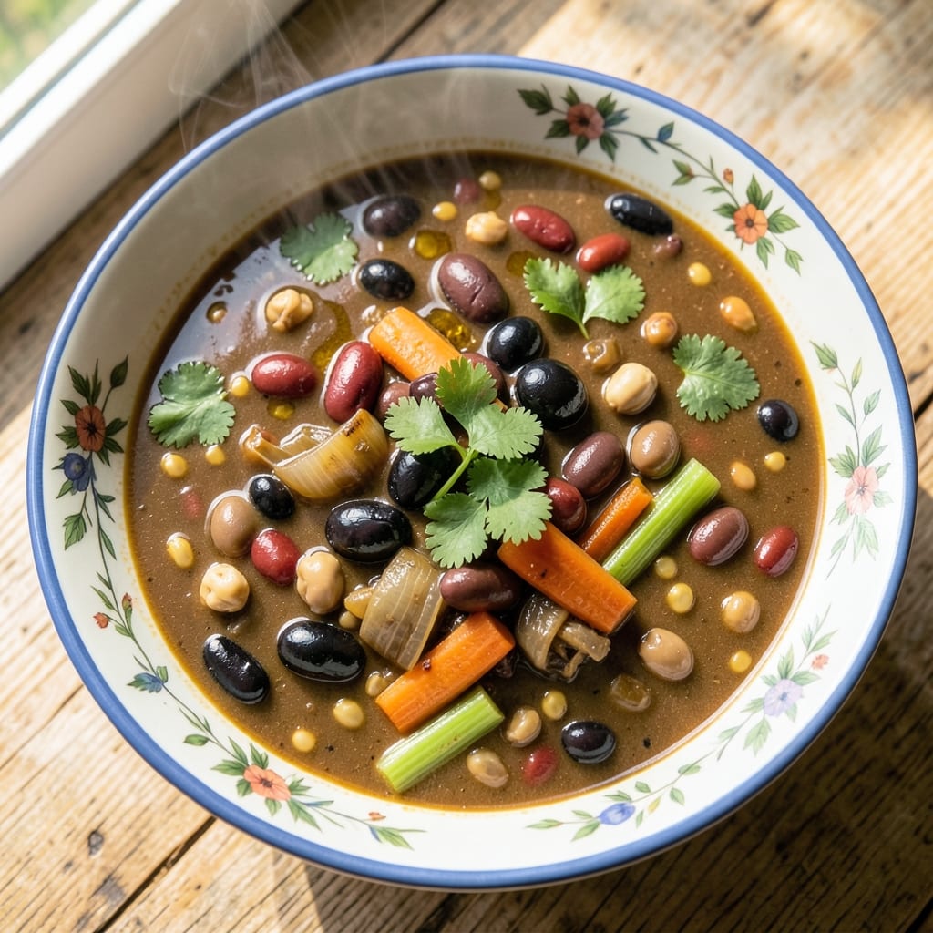 Slow Cooker 9 Bean Soup Recipe: Pantry Staple Upgrade With Deep Umami
