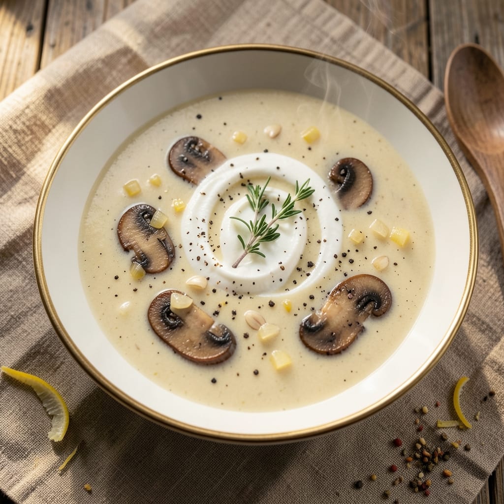 Alton Brown's Cream of Mushroom Soup Recipe: Velvety Homestyle Richness