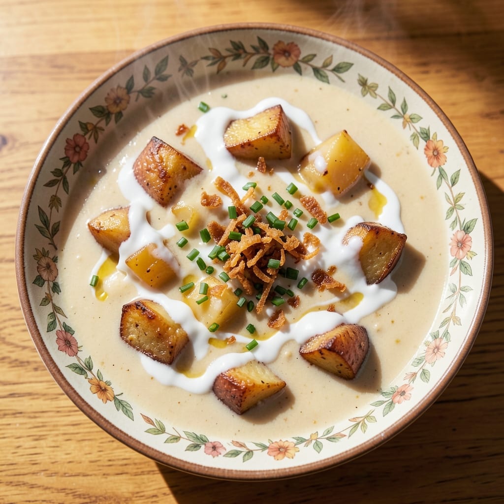 54th Street Baked Potato Soup Recipe: Cheesy Crisp-Top Magic in One Pot