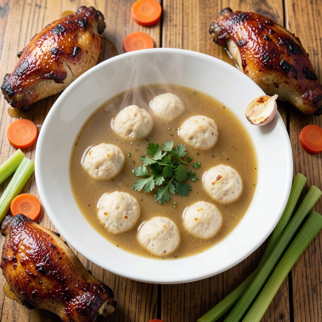 2nd Avenue Deli Matzo Ball Soup Recipe: Challah-Infused Broth and Cloud-Like Dumplings