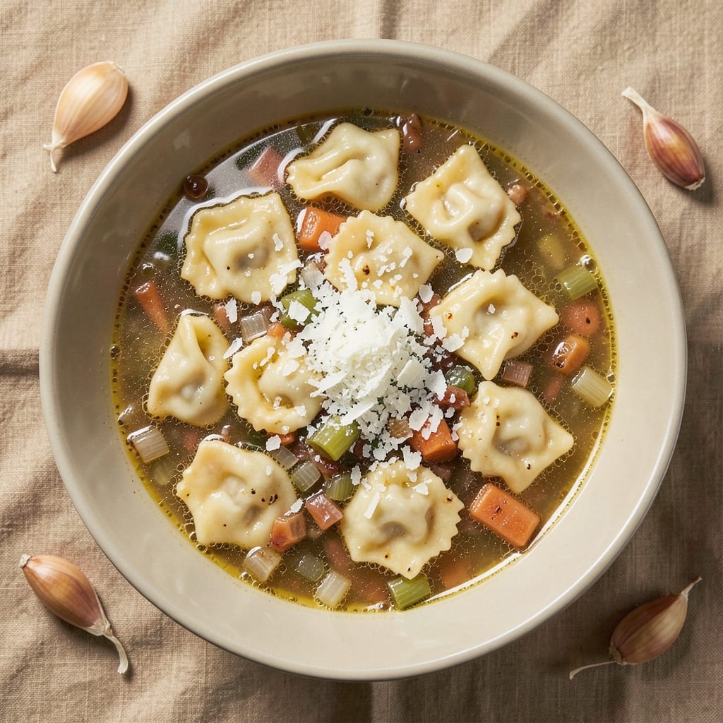 3 Cheese Tortellini Soup Recipe: Parmesan-Pecorino-Ricotta Swirl Magic