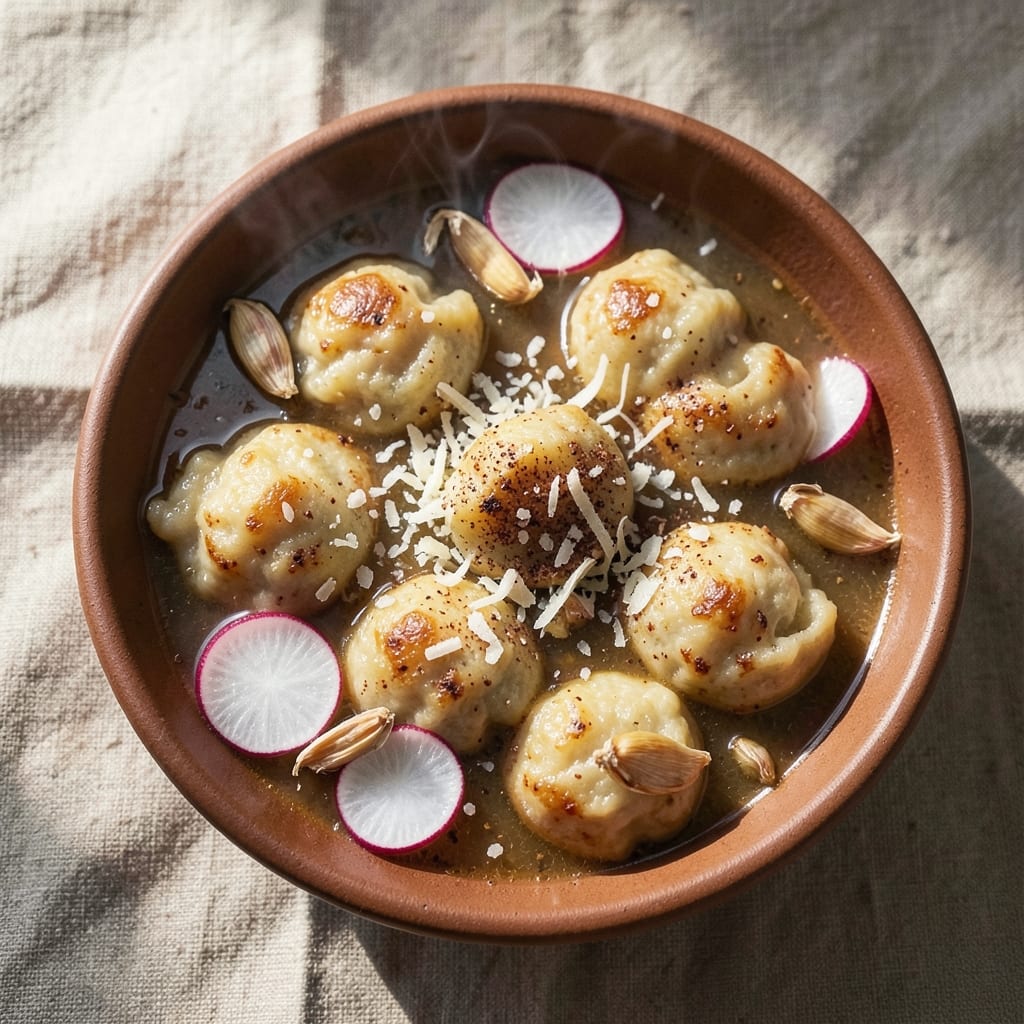 Almondigas Soup Recipe: Golden Meatballs in Spiced Tomato Broth