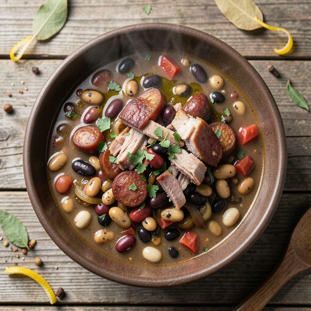 15 Bean Soup Recipe with Meat: Hearty Midwestern Stew With Smoky Bacon Bits