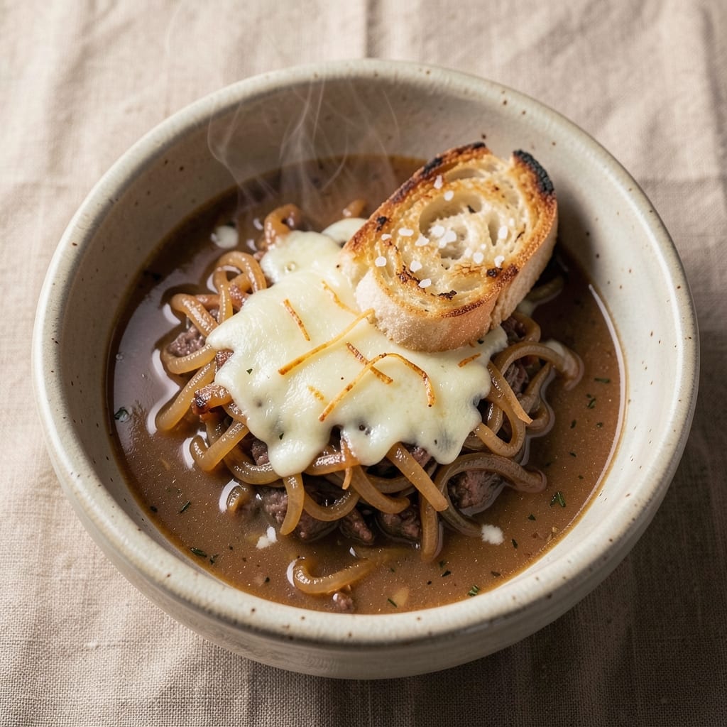 99 Restaurant French Onion Soup Recipe: Crispy Croutons and Gruyère Gold