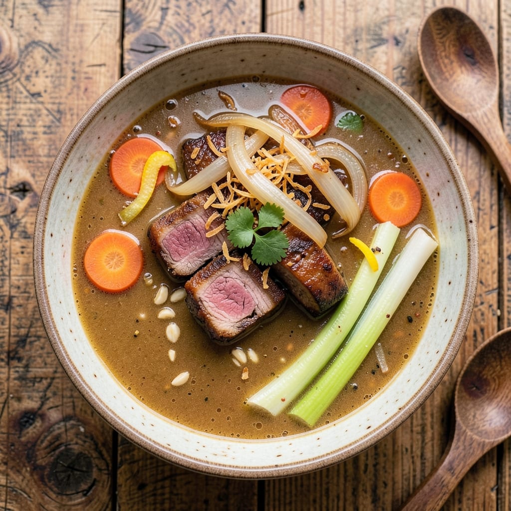 Aiea Bowling Alley Oxtail Soup Recipe: Slow-Simmered Collagen Gold with Toasted Garlic Crunch