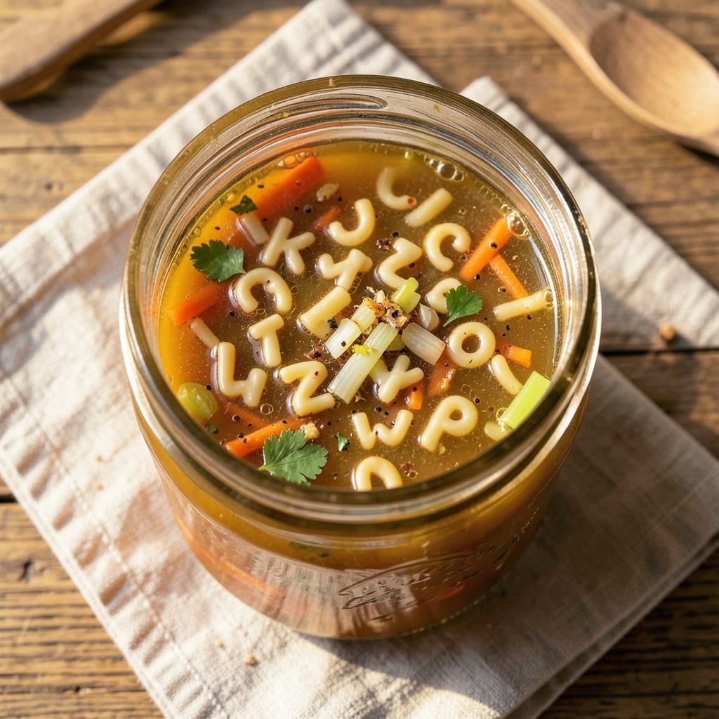 Alphabet Soup in a Jar Recipe: Pantry-Friendly Veggie Medley for Kids