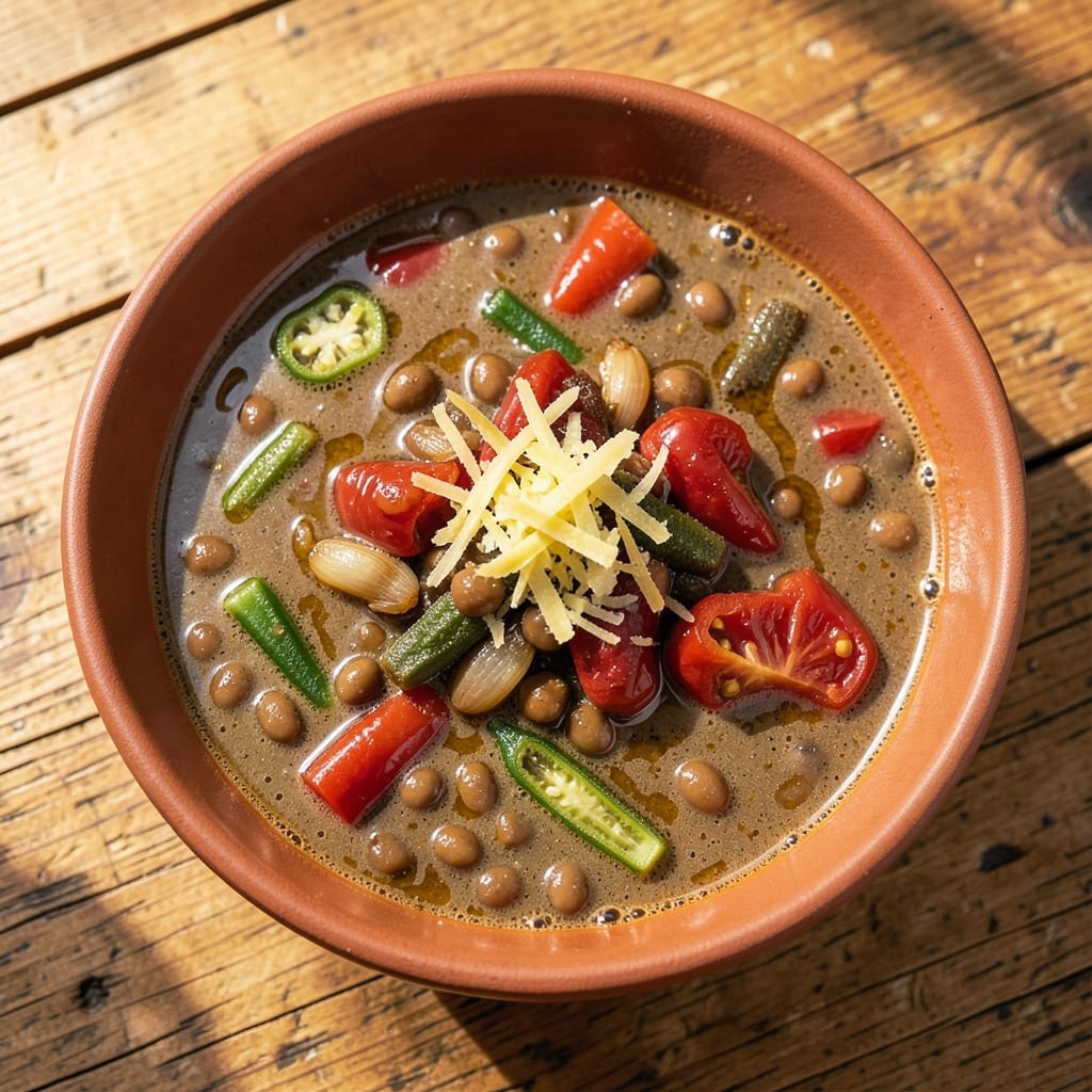 African Bean Soup Recipe: Toasted Spice and Okra Crunch Fusion