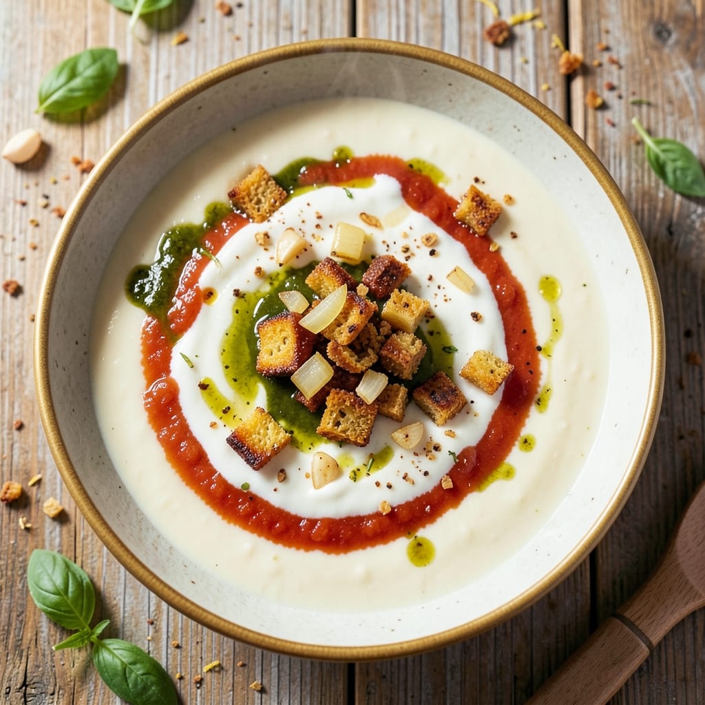 4Bs Cream Tomato Soup Recipe: Silky Smooth Texture With Toasted Garlic Crunch