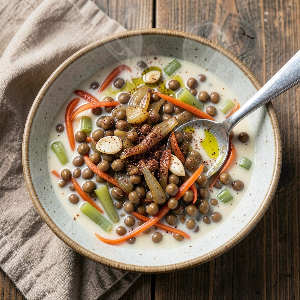3 Lentil Soup Recipe: Earthy Umami Depth With Toasted Barley Crunch