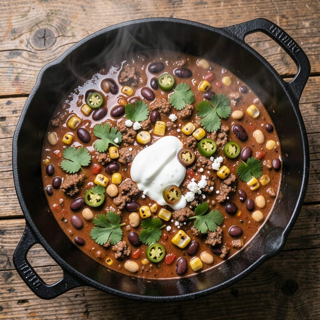 8-Can Taco Soup Recipe With Ground Beef: Spiced Meat and Bean One-Pot Fiesta
