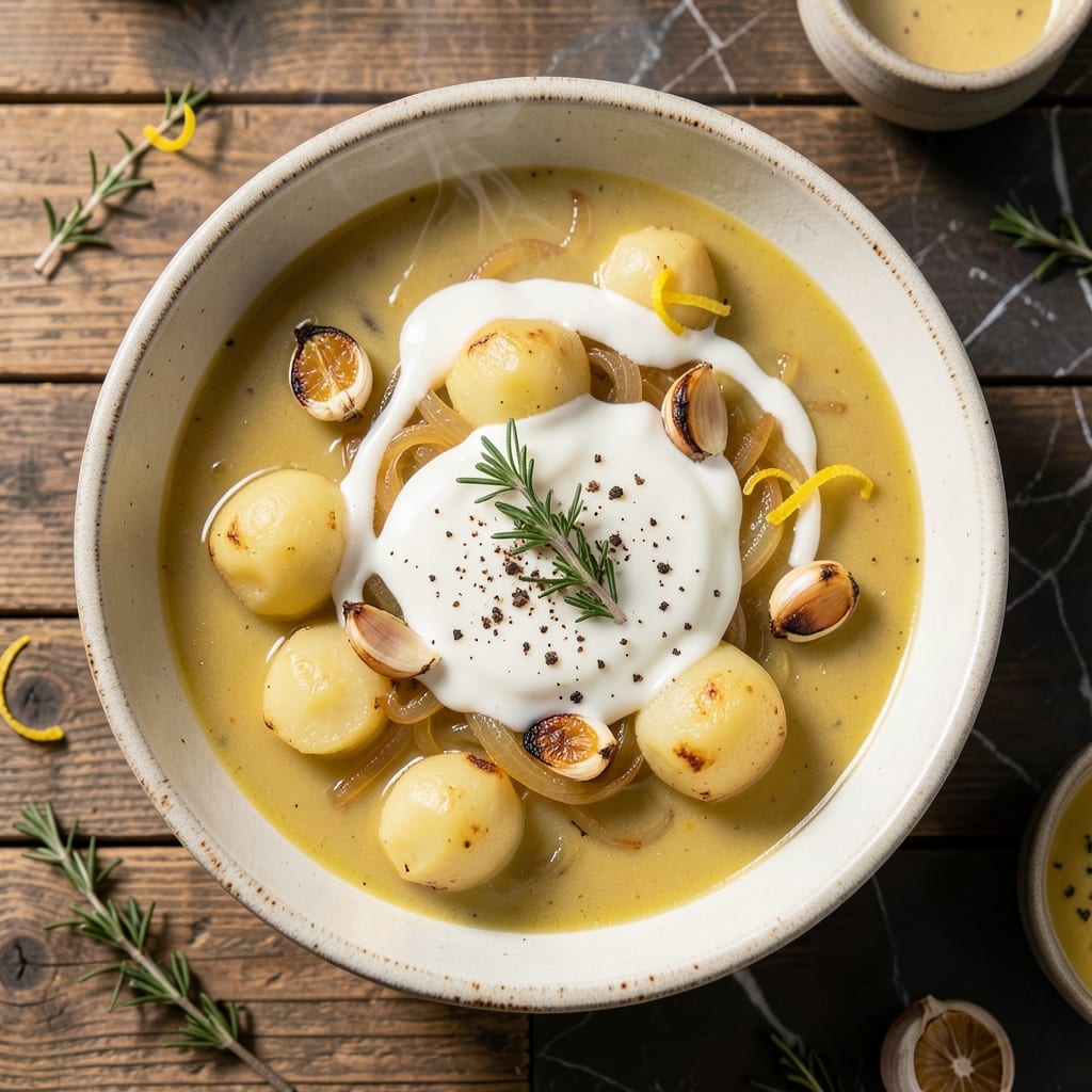 Alpine Soup Recipe: Mountain-Inspired Creaminess With Toasted Bread Crunch
