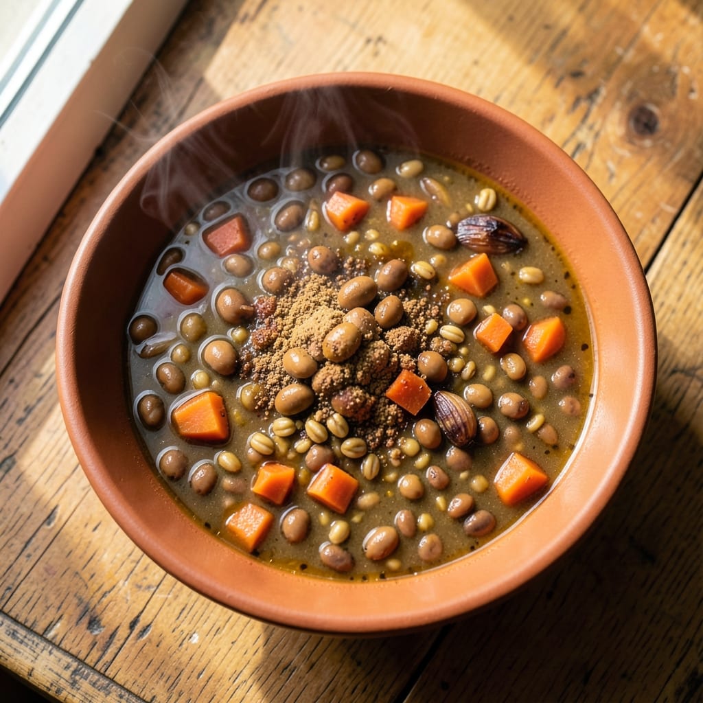 African Lentil Soup Recipe: Toasted Cumin and Barley Crunch Fusion