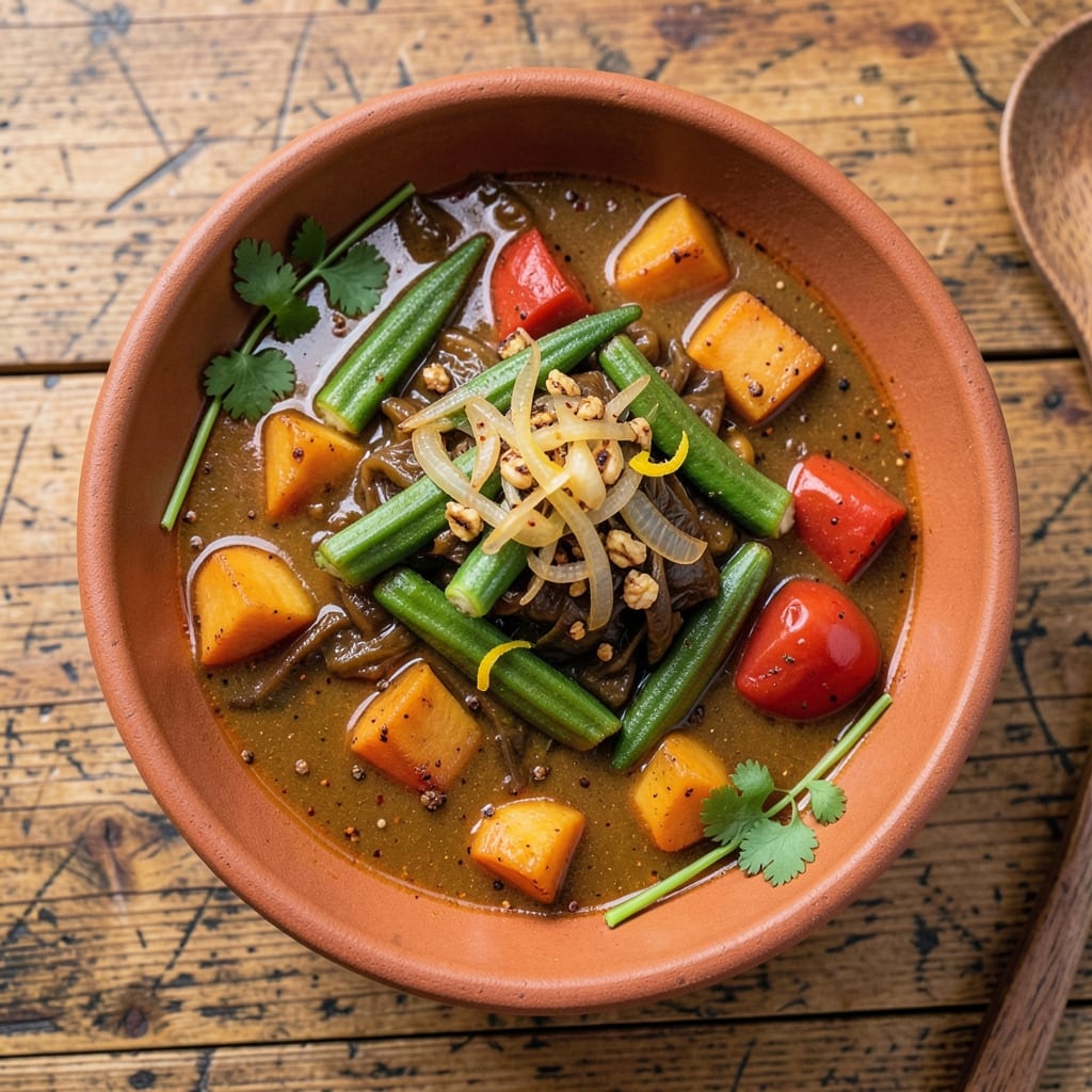 African Vegetable Soup Recipe: Earthy Spice and Okra Thickened Magic